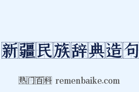 新疆民族辞典造句是什么意思的图片